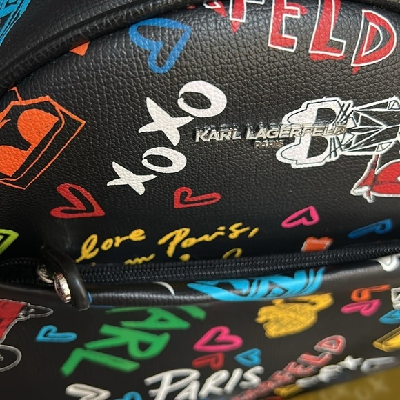 Karl Lagerfeld Adele Graffiti In Paris  Backpack Purse-NWT - Picture 7 of 8
